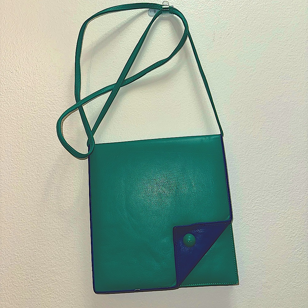 RARE Safi vintage Green and Blue Handbag